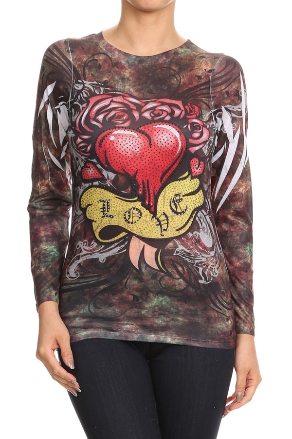 Women's Sublimation long sleeves Top CL 2322