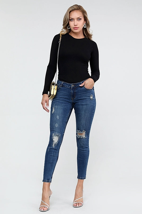 Juniors distressed Denim Jeans CLA-15D-40