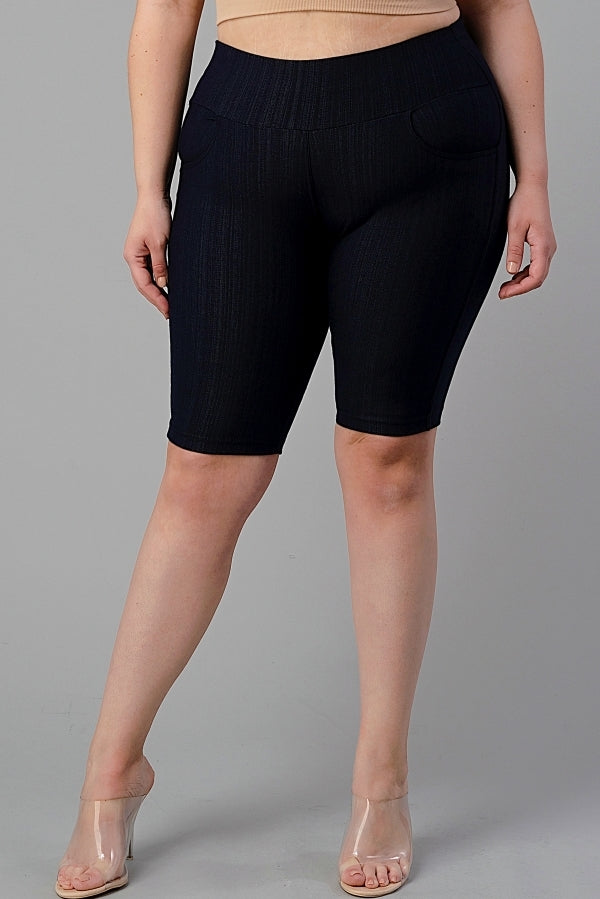 Plus size woman Bermuda Short Jeggings N2048-NV