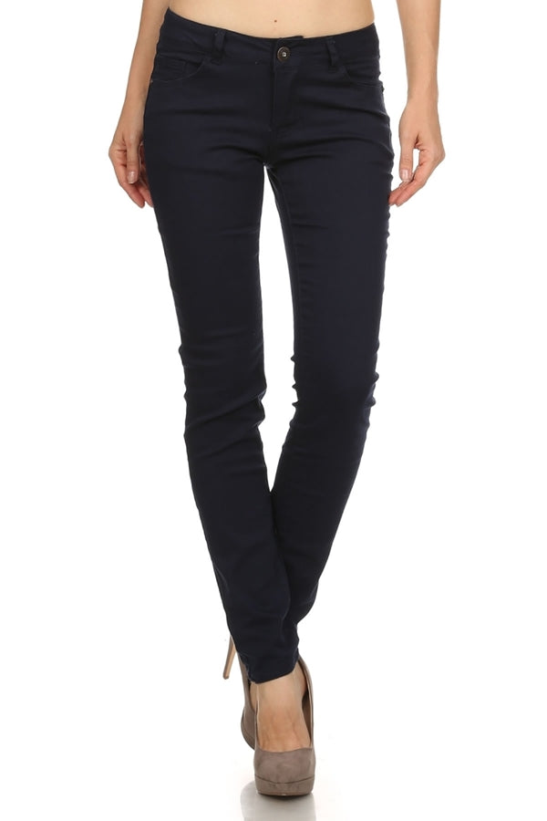 Juniors Cotton Everyday Pants – 5-Pocket Design