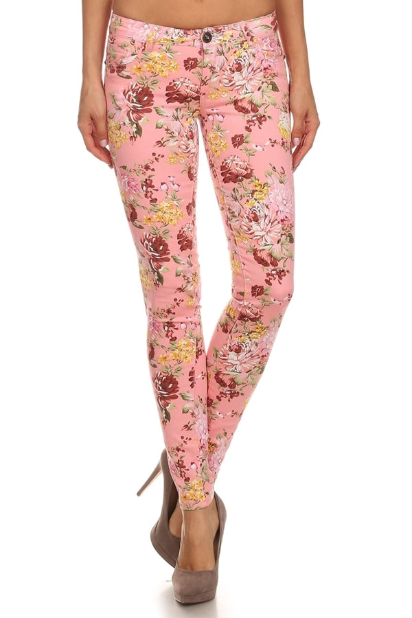 Juniors Floral Fashion Pants – Premium Cotton