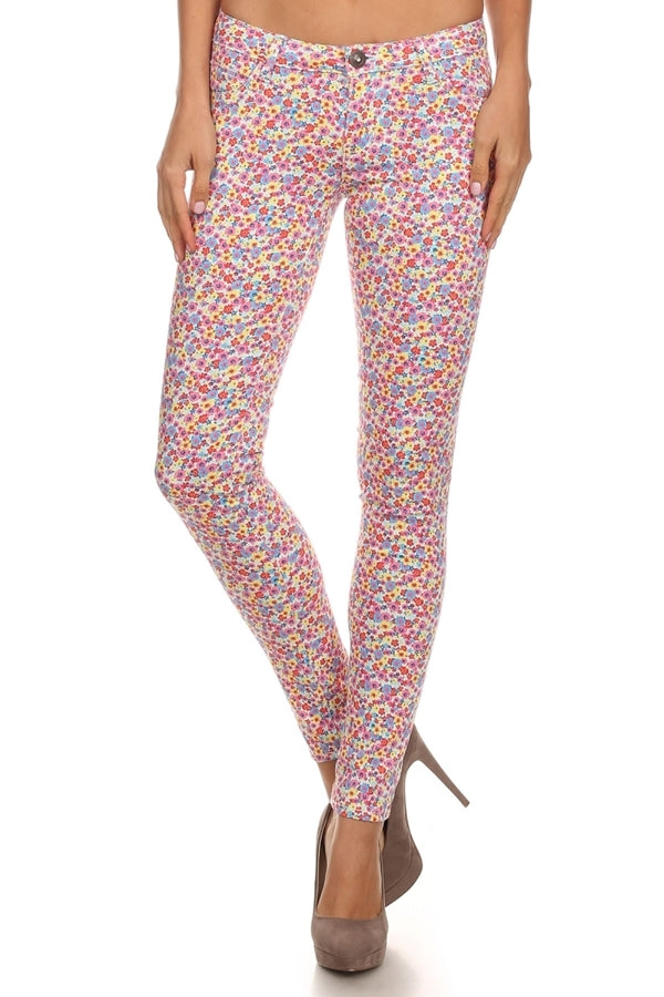 Juniors Floral Pattern Cotton Pants – Trendy Fit