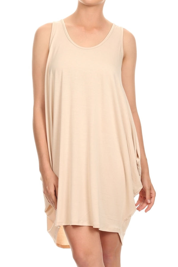 Women's Sleeveless Basic solid dresses