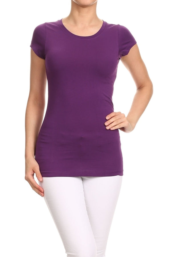 Women's "LoveSweet" Basic T-shirts Purple