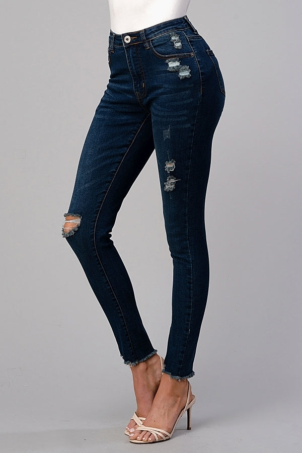 American Blue Skinny Fit Jeans – Distressed Look, 5 Pocket Design