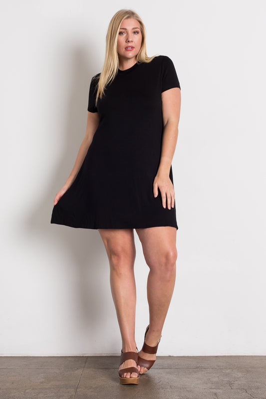 Plus size lightweight women cap sleeve solid top