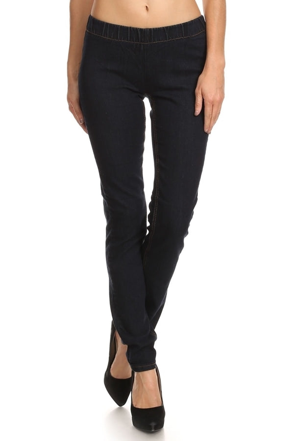 No-Pockets Pull-on Denim Jeggings jeans