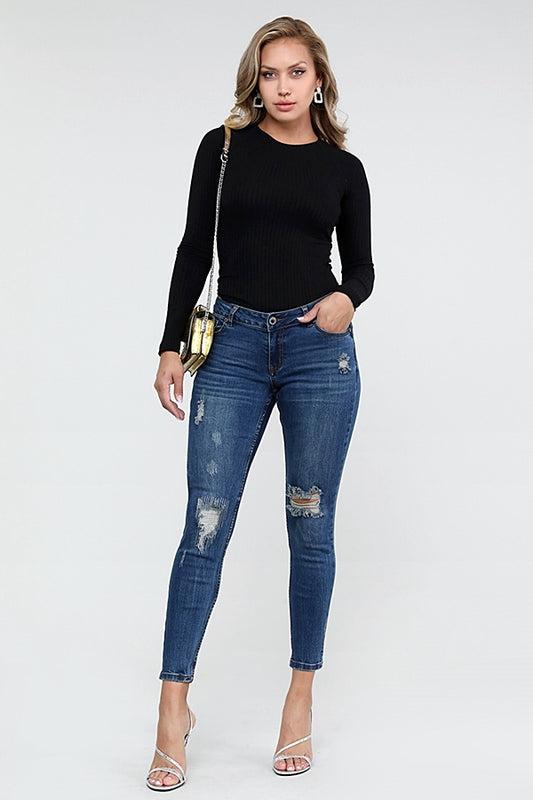Juniors distressed Denim Jeans CLA-15D-40