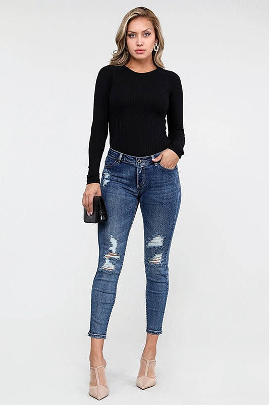 Women's distressed Denim Jeans CLA-15D-61