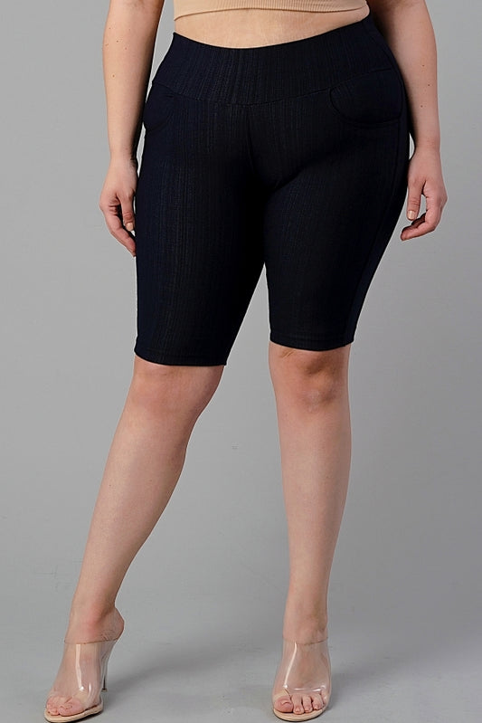 Plus size woman Bermuda Short Jeggings N2048-NV