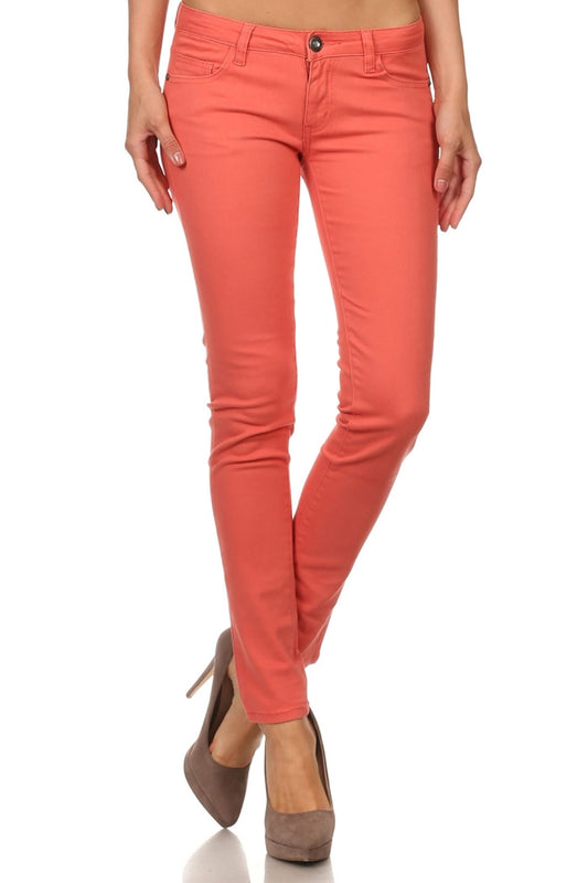 Juniors Cotton Slim Pants – Basic 5-Pocket Look