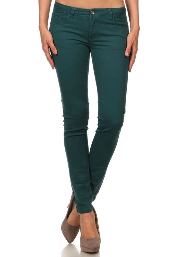 Juniors 5-Pocket Cotton Pants – Everyday Basics