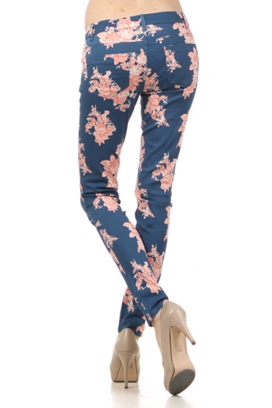 Flower Print Cotton Pants for Juniors – Cute Style