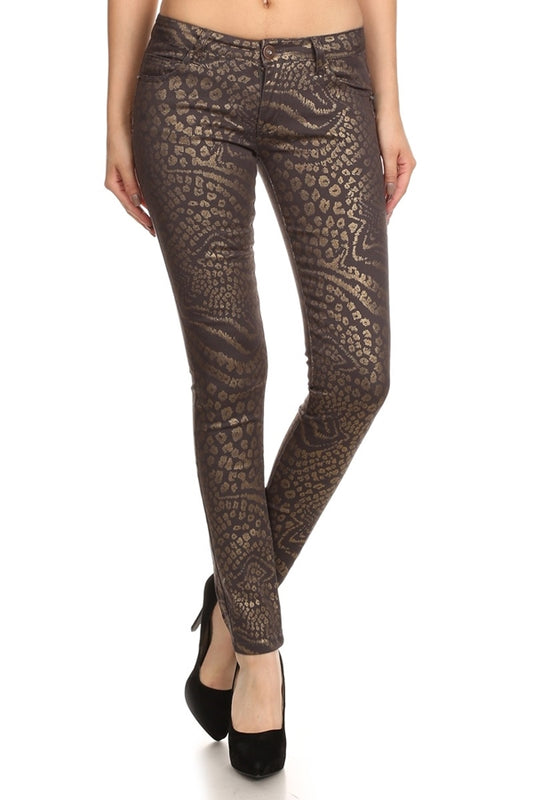 Juniors Metallic Clubwear Pants – High Shine