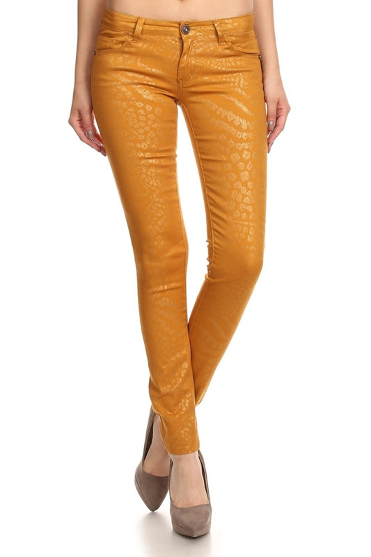 Juniors Metallic Holiday Pants – Stretch Cotton Blend