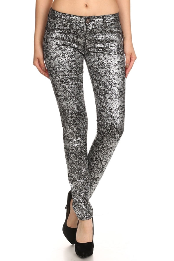 Juniors High Shine Metallic Pants – Party Ready