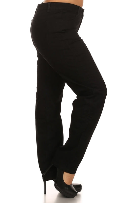 Plus Size Women’s Stretch Pants – Lightweight Cotton Skinny Fit