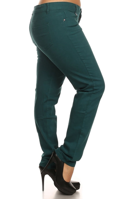 Women’s Plus Size Skinny Pants – Soft Cotton Stretch, Perfect Fit
