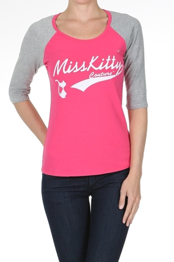 Juniors baseball jersey Top P-3009-Fushia
