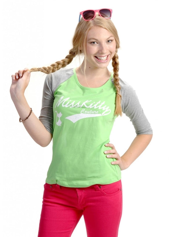 Juniors baseball jersey Top P-3009-Lime