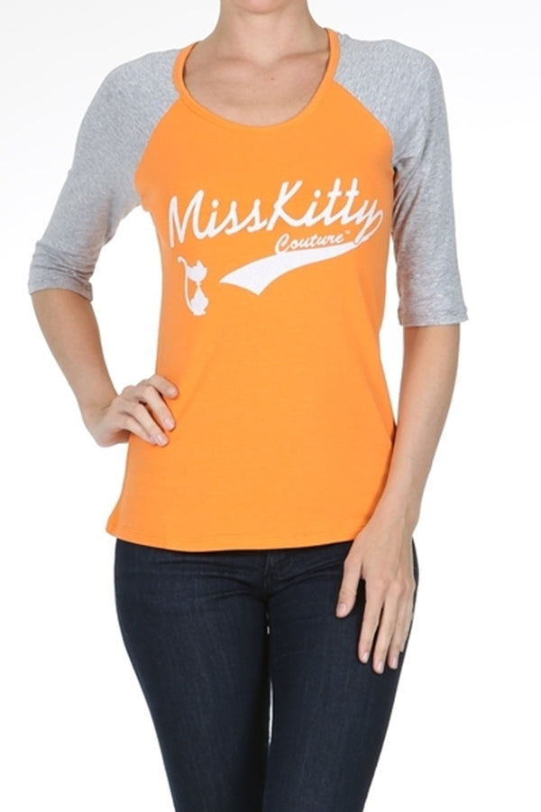 Juniors baseball jersey top P-3009-Orange