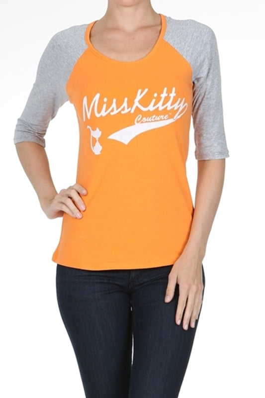 Juniors baseball jersey top P-3009-Orange