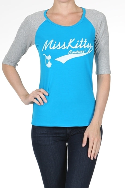 Juniors baseball jersey Top P-3009-Turquoise