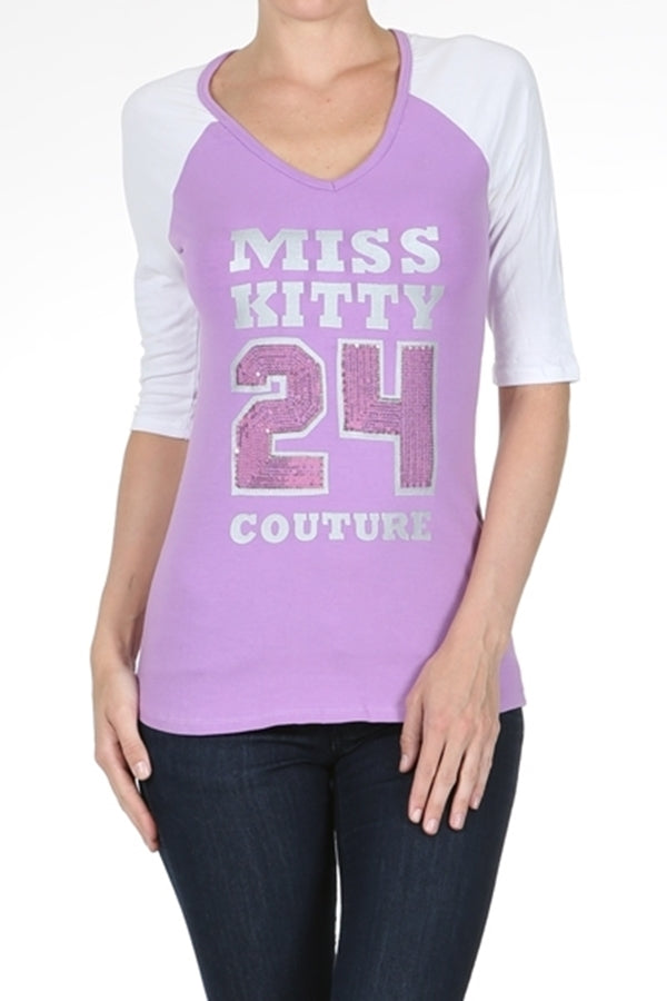 Juniors baseball jersey Top P-3010-Lavender