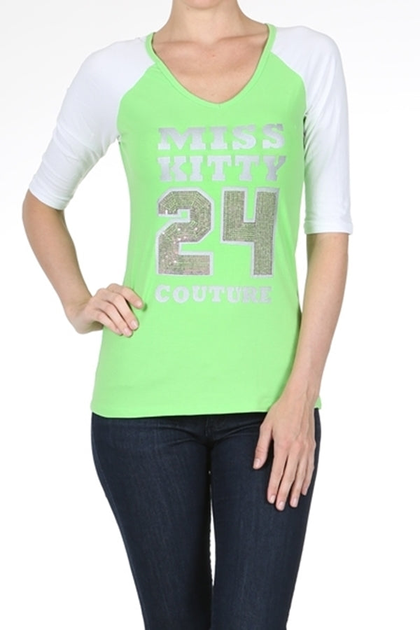 Juniors baseball jersey Top P-3010-Lime