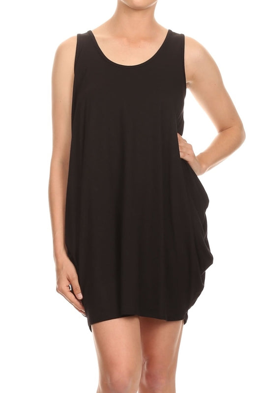 Sleeveless Basic solid dresses