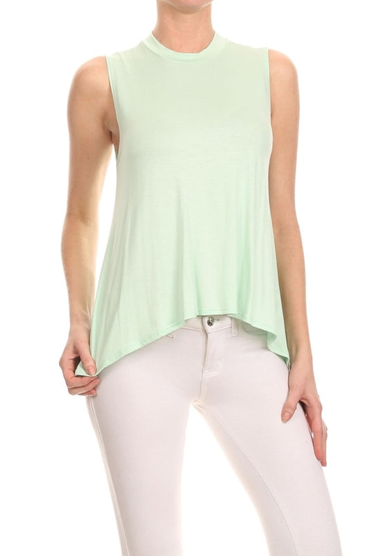 Women's Basic Solid Loose fit top Mint