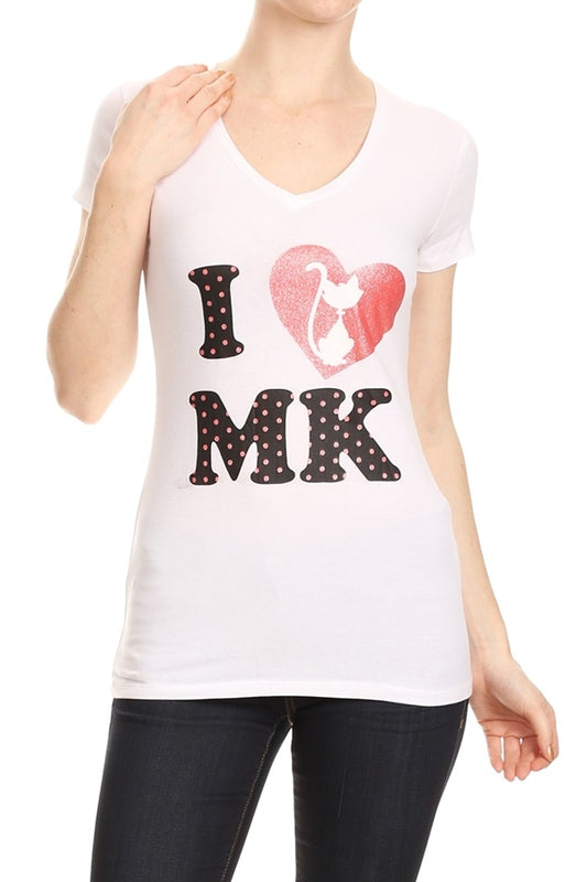 Trendy juniors cotton stretch shirt with cat graphic – Miss Kitty Couture