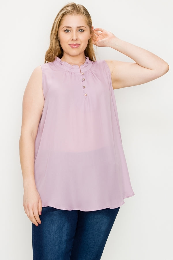 Casual blouse for women – sleeveless design with soft fabric
